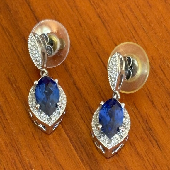 Macy's Silver and Blue Ring Set - Picture 3 of 6